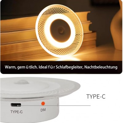 Επαναφορτιζόμενο LED Φωτάκι Νυκτός με Αισθητήρα Κίνησης Λευκό