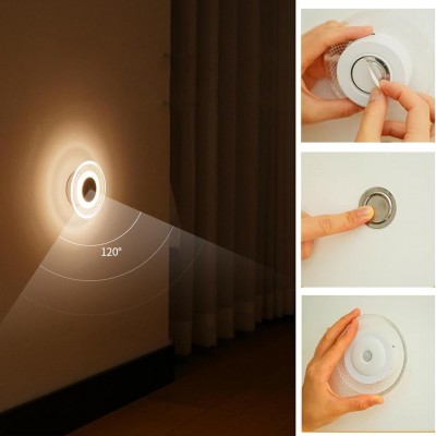 Επαναφορτιζόμενο LED Φωτάκι Νυκτός με Αισθητήρα Κίνησης Λευκό