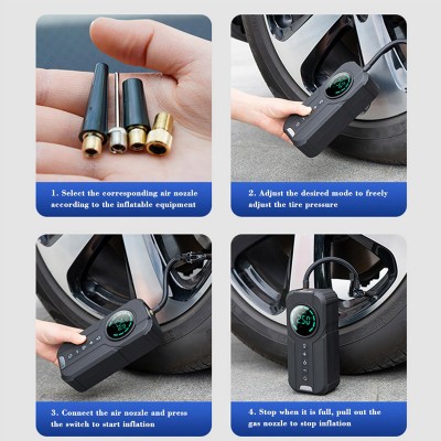 Φορητός Εκκινητής Αυτοκινήτου 8400mAh με Αεροσυμπιεστή και Φακό