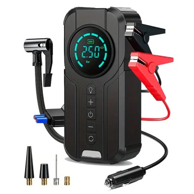 Φορητός Εκκινητής Αυτοκινήτου 8400mAh με Αεροσυμπιεστή και Φακό