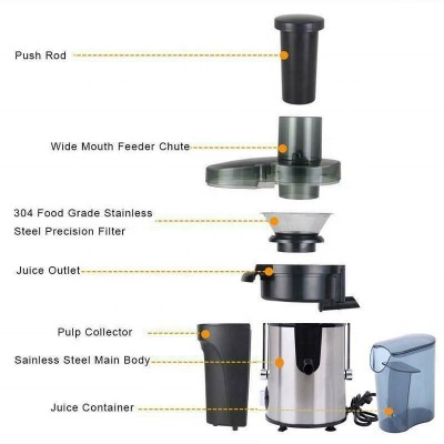 1500W Αποχυμωτής Φρούτων και Λαχανικών Silver Love MM-A58