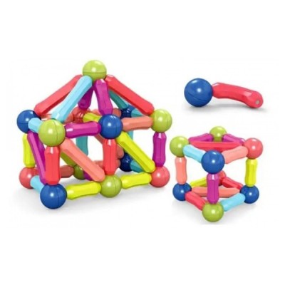 Σετ 100pcs Μαγνητικοί Ράβδοι & Μπίλιες Κατασκευών - Magnetic Wand Game