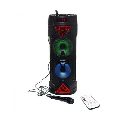 80W Φορητό Ηχείο Bluetooth Karaoke Party – Subwoofer με Μικρόφωνο, Τηλεχειρισμό & Διακοσμητικό Φωτισμό LED ZQS-6203