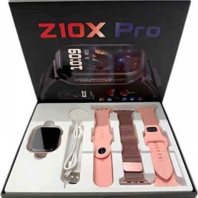 Smartwatch με Παλμογράφο & 3 Λουράκια Z10X Pro Μαύρο