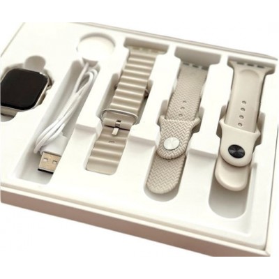 Smartwatch με Παλμογράφο & 3 Λουράκια Z10X Pro Μαύρο