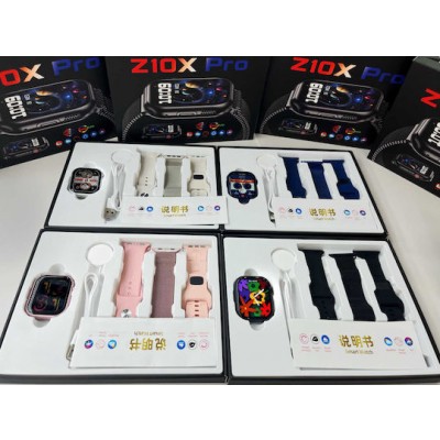 Smartwatch με Παλμογράφο & 3 Λουράκια Z10X Pro Μαύρο