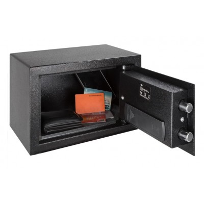 31x20x20cm Εντοιχιζόμενο Χρηματοκιβώτιο Ασφαλείας με Ψηφιακό Κλείδωμα και Κλειδί 8,5L Μαύρο
