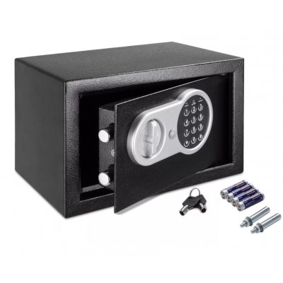 31x20x20cm Εντοιχιζόμενο Χρηματοκιβώτιο Ασφαλείας με Ψηφιακό Κλείδωμα και Κλειδί 8,5L Μαύρο