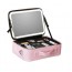 Βαλιτσάκι Μακιγιάζ από Συνθετικό Δέρμα με Επαναφορτιζόμενο LED Καθρέφτη 1200mAh 27x24x10cm