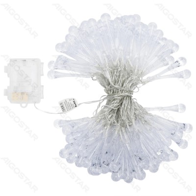 10m Χριστουγεννιάτικα Λαμπάκια Μπαταρίας σε Σχήμα Σταλακτίτη – 100 LED, IP44