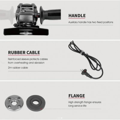 Γωνιακός Τροχός 125mm 800W με Ρύθμιση Ταχύτητας TEH TG125MV