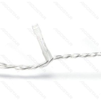 10m Χριστουγεννιάτικα Λαμπάκια Ρεύματος  με Διάφανο Καλώδιο – 100 LED, IP44, 8 Τρόποι Λειτουργίας