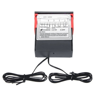 STC-3008 Ψηφιακός Θερμοστάτης Διπλής Θερμοκρασίας 110V–220V