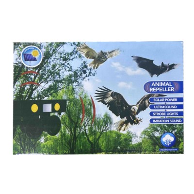 NY-2008 Ηλιακή Συσκευή Απώθησης Ζώων με Υπερήχους & LED Φωτισμό Εκφοβισμού