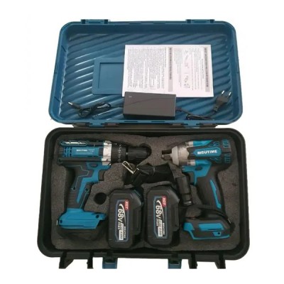 Κλειδί-Κατσαβίδι Μπαταρίας χωρίς Ψήκτρες & Κρουστικό Κατσαβίδι 68V με 2 Μπαταρίες σε Θήκη