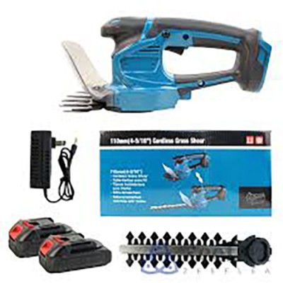 Επαναφορτιζόμενο Ψαλίδι Μπορντούρας & Κουρευτικό Γκαζόν με 2 Μπαταρίες