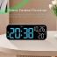 Ψηφιακό Επιτραπέζιο Ρολόι LED 17.5×6.8 cm Διπλής Οθόνης με Θερμόμετρο, Φωνητικό Έλεγχο & Ρυθμιζόμενη Φωτεινότητα