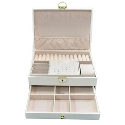 Μπιζουτιέρα με Χωρίσματα και Συρταράκι – Κουτί Οργάνωσης Κοσμημάτων