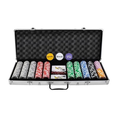 Σετ 500 Μάρκες Poker 10gr Σε Βαλίτσα Με 5 Τράπουλες Και Τσόχα
