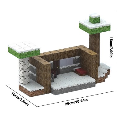 Παιχνίδι Κατασκευής Winter House Minecraft Με Μαγνητικά Τουβλάκια 128τμχ