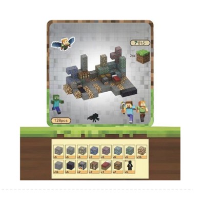 Παιχνίδι Κατασκευής My World 015 Minecraft Με Μαγνητικά Τουβλάκια 128τμχ