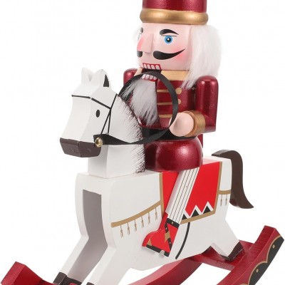 Ξύλινος Στρατιώτης Καρυοθραύστης σε Αλογο 30cm 286339