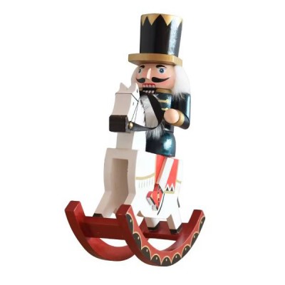 Ξύλινος Στρατιώτης Καρυοθραύστης σε Αλογο 30cm 286339