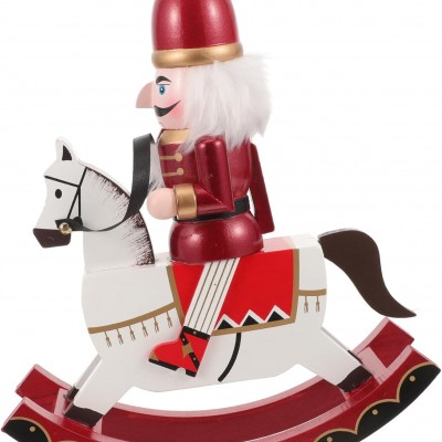 Ξύλινος Στρατιώτης Καρυοθραύστης σε Αλογο 30cm 286339