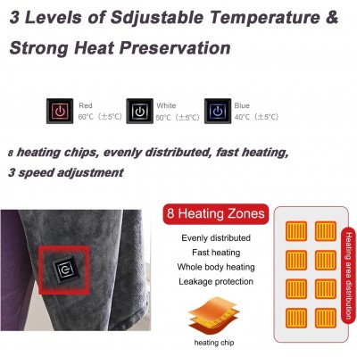 Πολυλειτουργική Θερμαινόμενη Φορετή Κουβέρτα 150x85cm