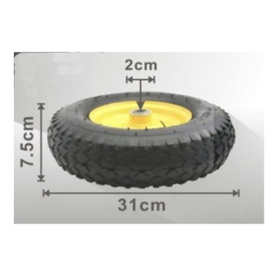 31x7εκ Ανθεκτική Ρόδα Καροτσιού Οικοδομής Υψηλής Απόδοσης