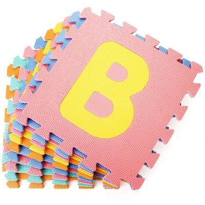 10 Τεμάχια 30x30x0.8εκ Αφρώδες Παιδικό Σετ Δαπέδου Με Εκπαιδευτικούς Αριθμούς και Γράμματα