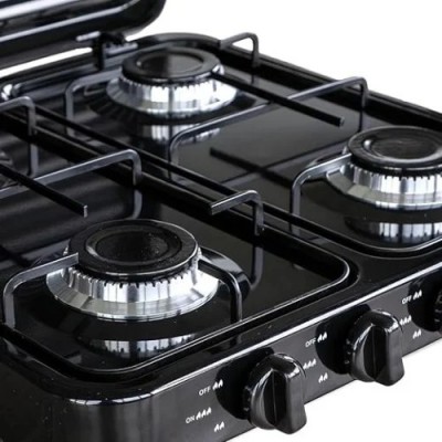 Τετραπλή Επιτραπέζια Τετραπλή Εστία Υγραερίου 4×2.2KW με Καπάκι Hoomei HM-568-4T Μαύρη