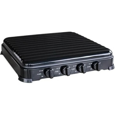 Τετραπλή Επιτραπέζια Τετραπλή Εστία Υγραερίου 4×2.2KW με Καπάκι Hoomei HM-568-4T Μαύρη