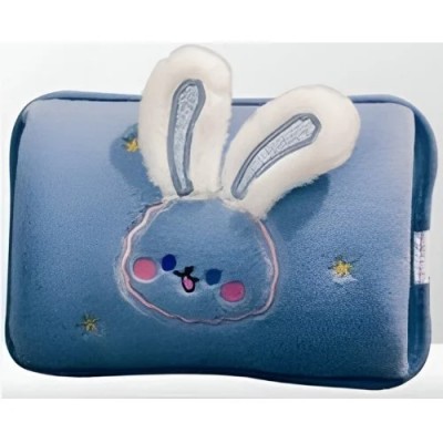 Hoomei Ηλεκτρική Θερμοφόρα - Μαξιλάρι 500W Γενικής Χρήσης με Θήκη για τα Χέρια 28x19x6cm - Τρισδιάστατο Λαγουδάκι