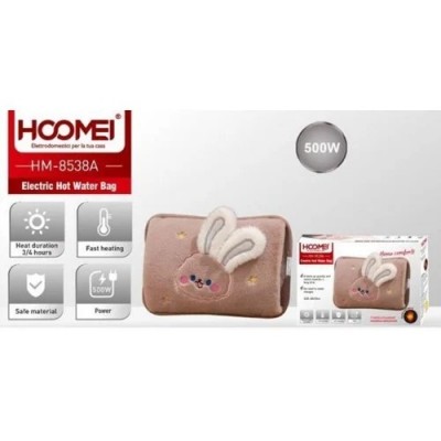 Hoomei Ηλεκτρική Θερμοφόρα - Μαξιλάρι 500W Γενικής Χρήσης με Θήκη για τα Χέρια 28x19x6cm - Τρισδιάστατο Λαγουδάκι