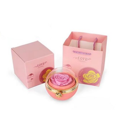 Κουτί Δώρου Πολυτελείας με Τεχνητό Τριαντάφυλλο & Θήκη Κοσμήματος 87686