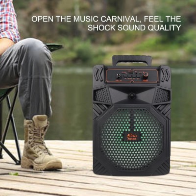 9W Φορητό Ηχείο Karaoke Bluetooth 8" με Μικρόφωνο & Τηλεχειριστήριο ZQS808 Μαύρο