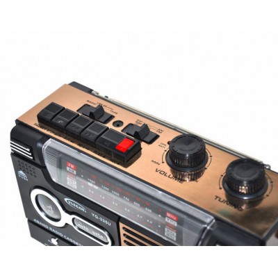 YG-335U Φορητό Ραδιοκασετόφωνο - Μαγνητόφωνο USB/SD Mp3 Player, Ρεύματος - Μπαταρίας Cassette Player