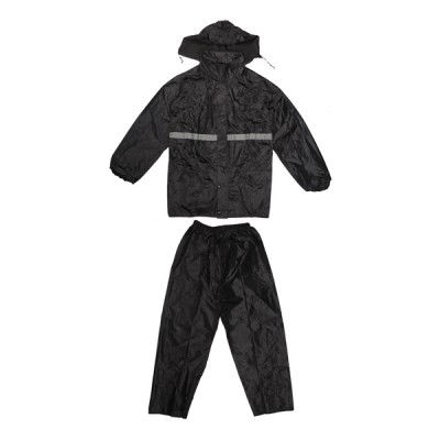 Μαύρη Αδιάβροχη Αντιανεμική Φόρμα Αντοχής με Ανακλαστικη Λωρίδα για την Μηχανή ή Αγροτικές Δουλειές 34705