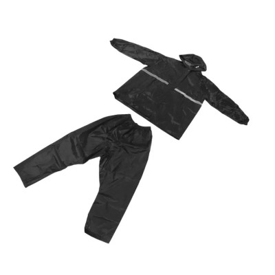 Μαύρη Αδιάβροχη Αντιανεμική Φόρμα Αντοχής με Ανακλαστικη Λωρίδα για την Μηχανή ή Αγροτικές Δουλειές 34705