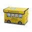 Παιδικό Κουτί Αποθήκευσης Και Καθισματάκι Με Σχέδιο Σχολικό Λεωφορείο 38×26×24cm