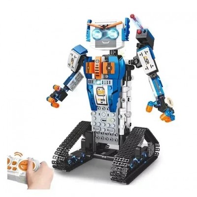 477τμχ Συναρμολογούμενο Τηλεκατευθυνόμενο Ερπυστριοφόρο Ρομπότ Με Έλεγχο Εφαρμογής RC  Τύπου LEGO