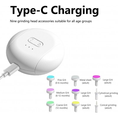 Φορητός Αυτόματος Νυχοκόπτης & Τροχός Μανικιούρ με Φωτισμό