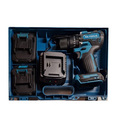 Επαναφορτιζόμενο Brushless Δραπανοκατσάβιδο Υψηλής Απόδοσης με 2 Μπαταρίες 2.5Ah σε Βαλίτσα Rx.Tools