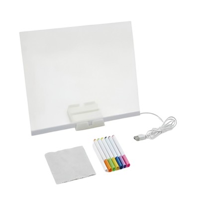 Δημιουργικός Φωτεινός Ακρυλικός Πίνακας Σημειώσεων LED Με Τροφοδοσία USB 20x20cm Arrango AT60351