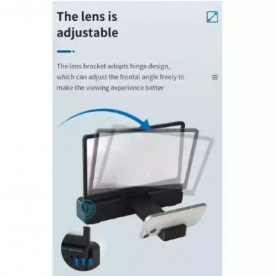 Αναδιπλούμενος Μεγεθυντής Οθόνης HD Με Ενσωματωμένο Bluetooth Ηχείο Andowl Q-P07