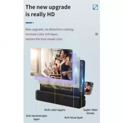 Αναδιπλούμενος Μεγεθυντής Οθόνης HD Με Ενσωματωμένο Bluetooth Ηχείο Andowl Q-P07