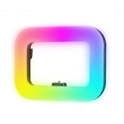 285×218mm 20W RGB Επαναφορτιζόμενο Φορητό Ring Light LED με Βάση Κινητού