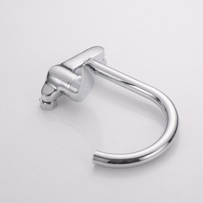 Χρωμέ BER-255201-B Μοντέρνα Επιτοίχια Βρύση Κουζίνας με Περιστρεφόμενο Ψηλό Στόμιο