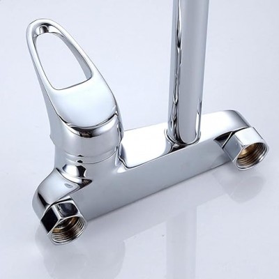 Χρωμέ BER-255201-A Κομψή Επιτοίχια Αναμεικτική Μπαταρία Κουζίνας Με Ψηλό Περιστρεφόμενο Στόμιο